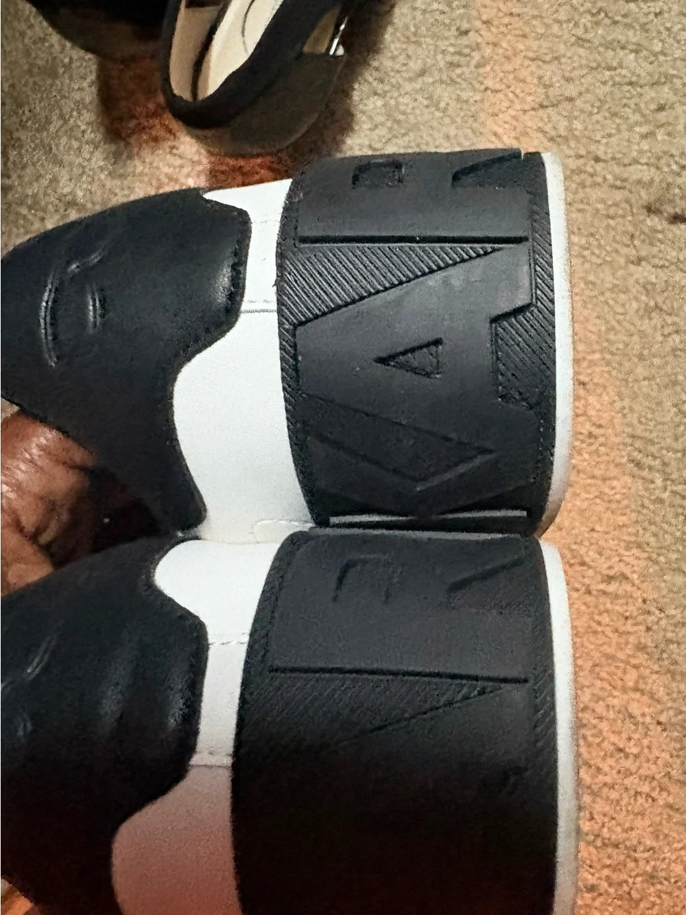 Karl Lagerfeld White Sneakers with Black Accents and Logo Hardware